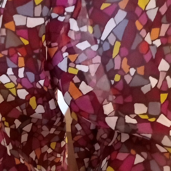 Colorful, Sheer Liz Claiborne Blouse, size medium - Picture 5 of 9